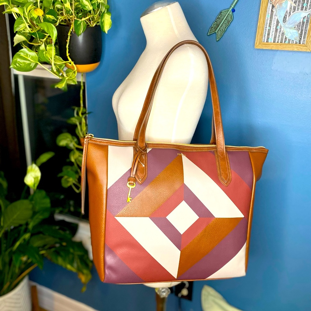 NWT Fossil Sydney Wine Multi Tote